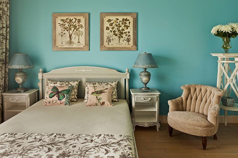 Photo de chambre turquoise - Design d'intérieur