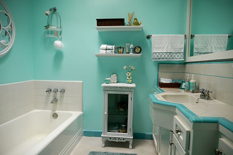 Turquoise badkamer foto - interieur