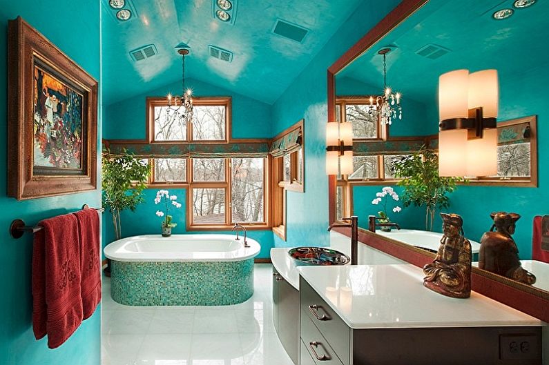 Foto de baño turquesa - Diseño de interiores