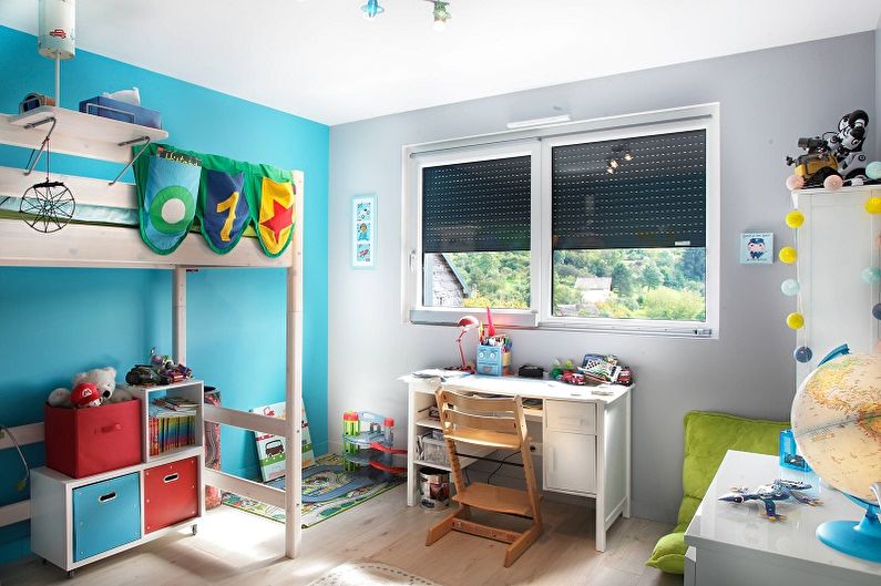 Foto de habitación infantil turquesa - Diseño de interiores