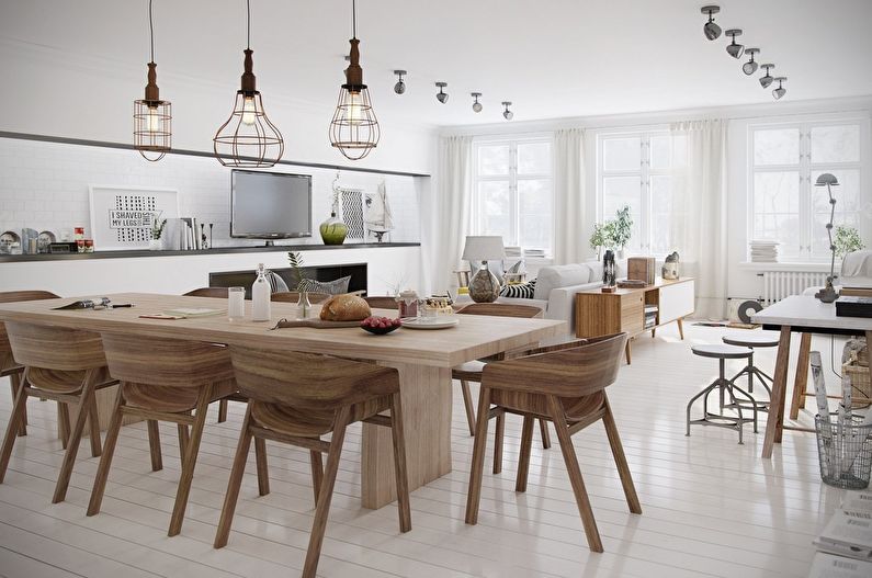 Scandinavische stijl in het interieur - Plafondafwerking