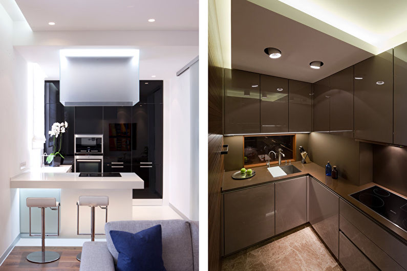 Design de interiores da cozinha 7 m² - Foto