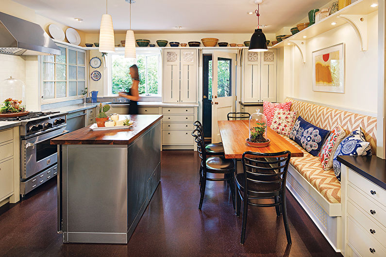 Sofa in the kitchen - photo