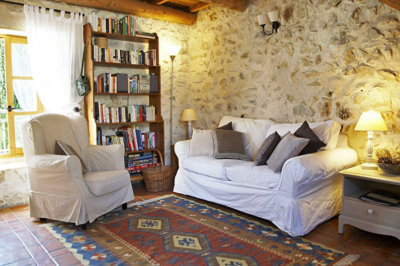 Sala de estar 15 m² em estilo provençal - Design de Interiores