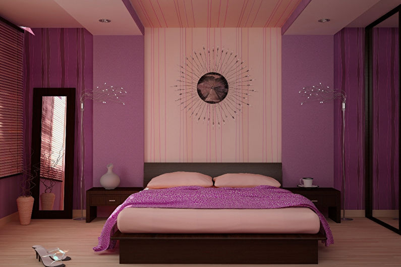 Peach and Purple - Combination of colors in the interior