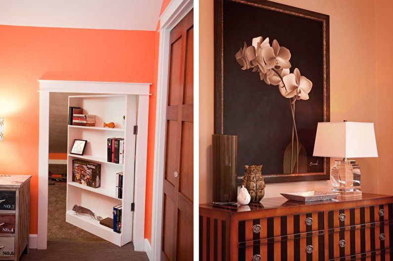 Peach color in the bedroom - Interior Design