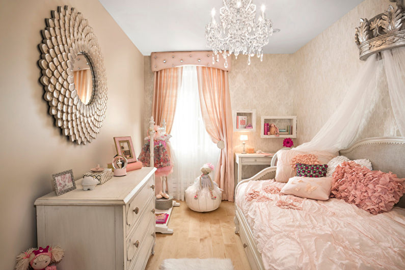 Beige behang in een kinderkamer - Interior Design