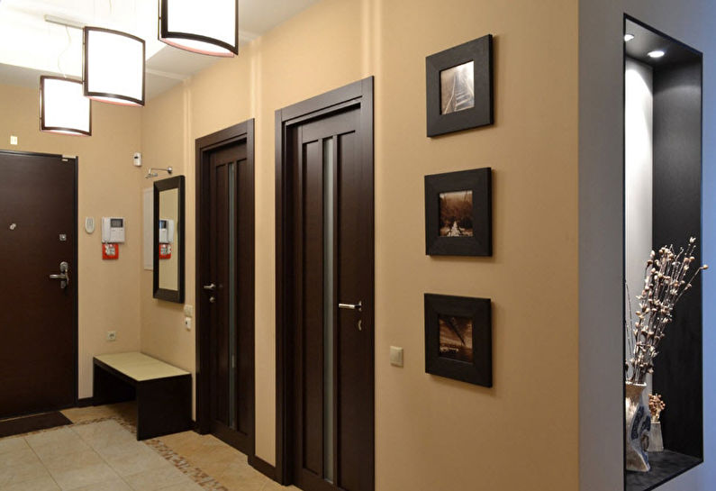 Cor wenge no corredor e corredor - Design de Interiores