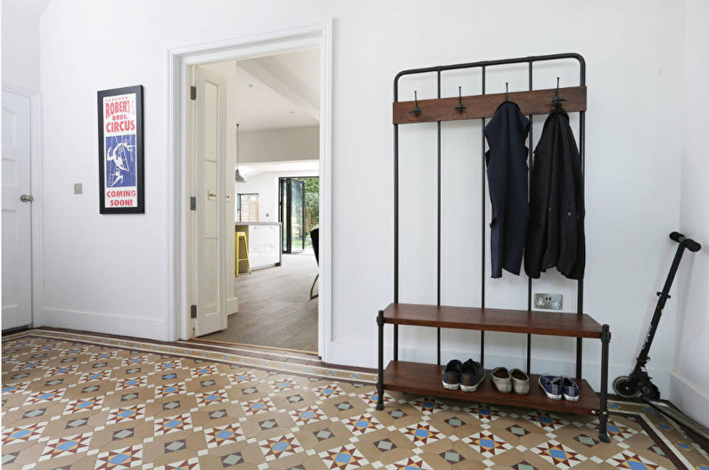 Floor tiles in the hallway - photo