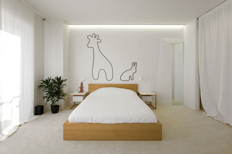 Minimalism white bedroom - Interior Design