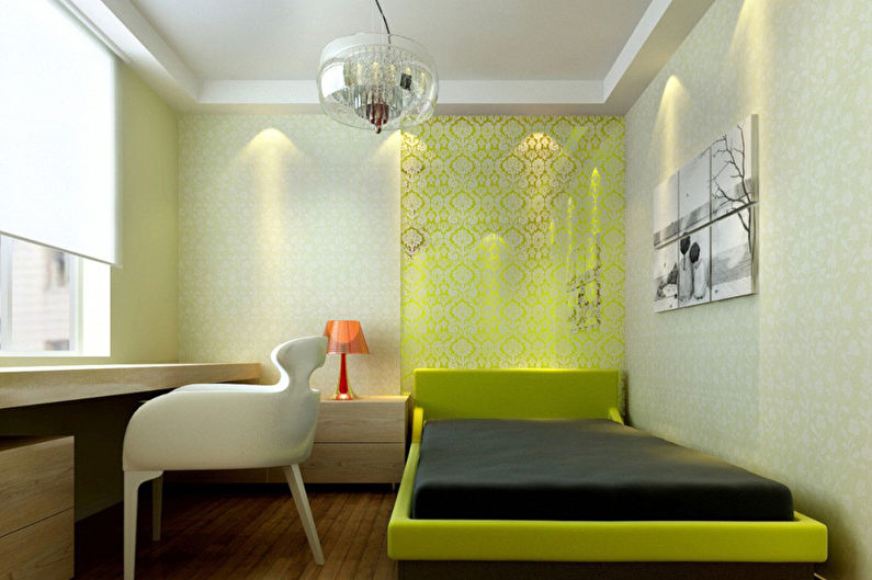 Dormitor verde Minimalism - Design interior