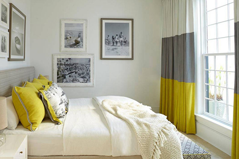 Quarto minimalismo amarelo - design de interiores