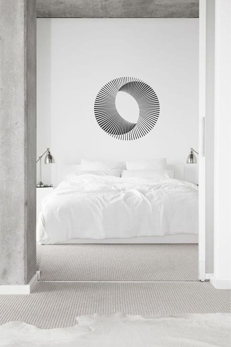 Minimalisme stijl slaapkamer interieur - foto