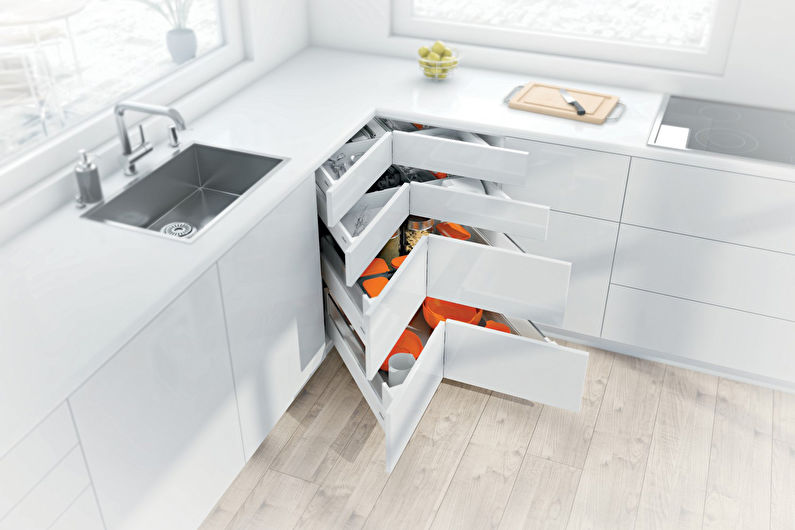 Corner Kitchen Design - Corner Storage