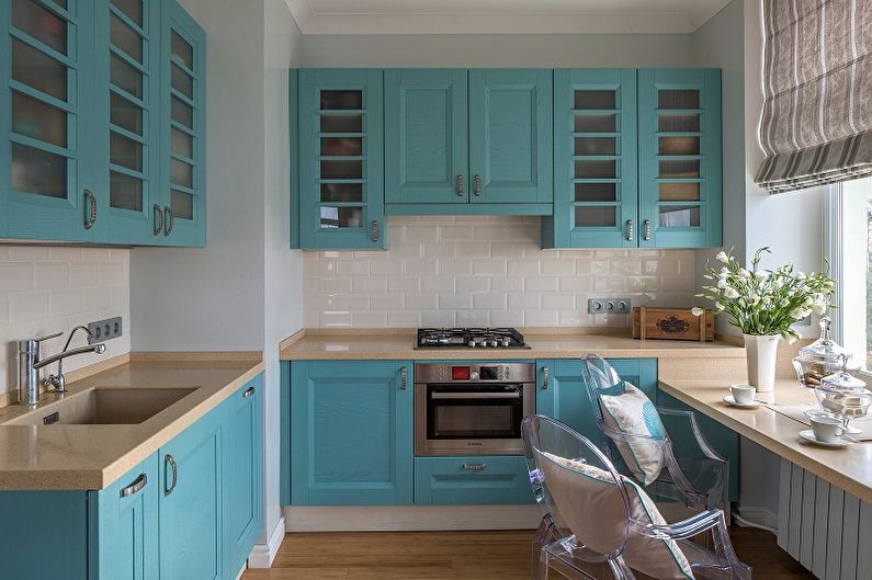 Turquoise kleur in het interieur (+80 foto)