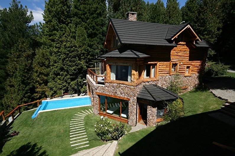 Cabane contemporane în stil cabană - case Hillside Chalet