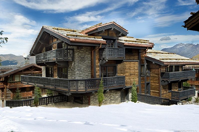 Chalet style houses - photo and projects