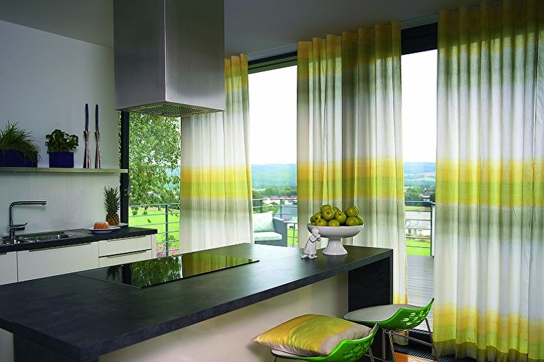 Cortinas de cocina: qué color elegir