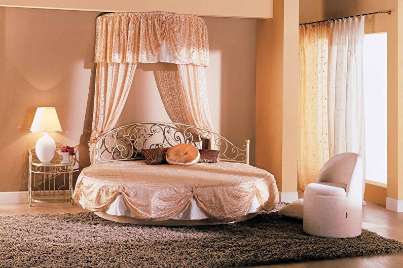 Lit rond à la chambre dans différents styles - Provence