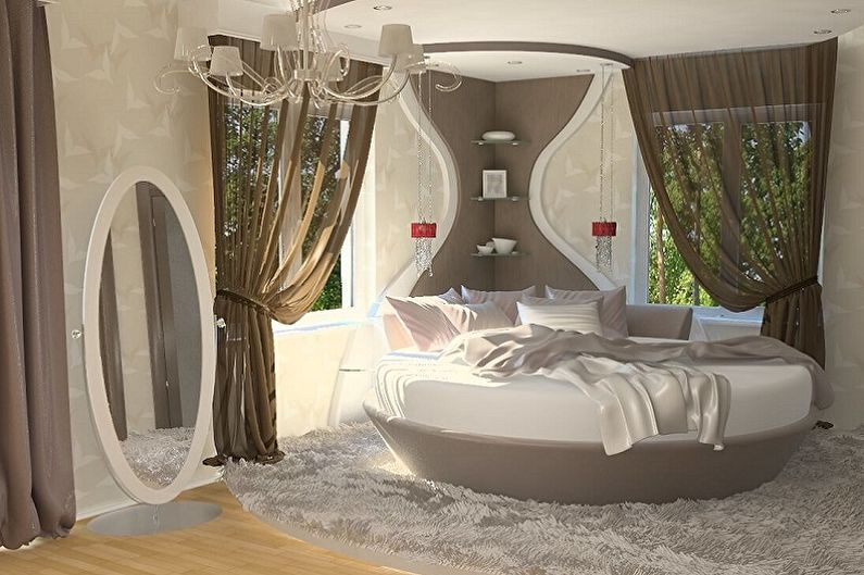 Round Bed in the Bedroom - Ideas for Accommodation