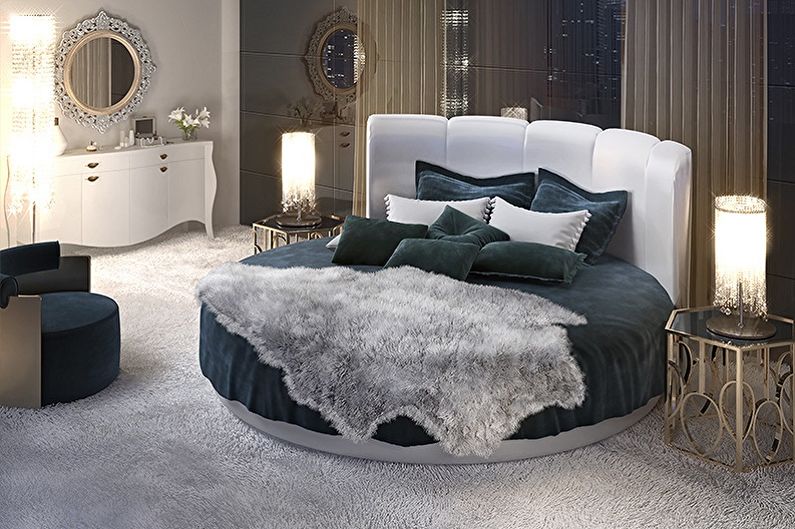 Round Bed in the Bedroom - Nápady na ubytovanie