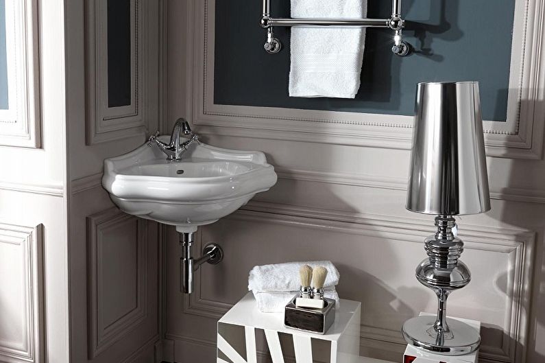 Lavabo d'angle de salle de bain