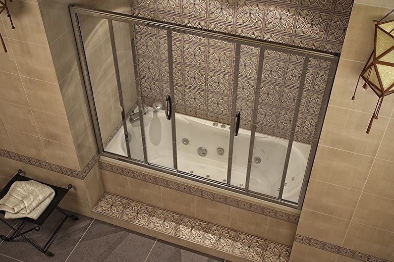 Types de stores en verre pour la salle de bain - Stores coulissants