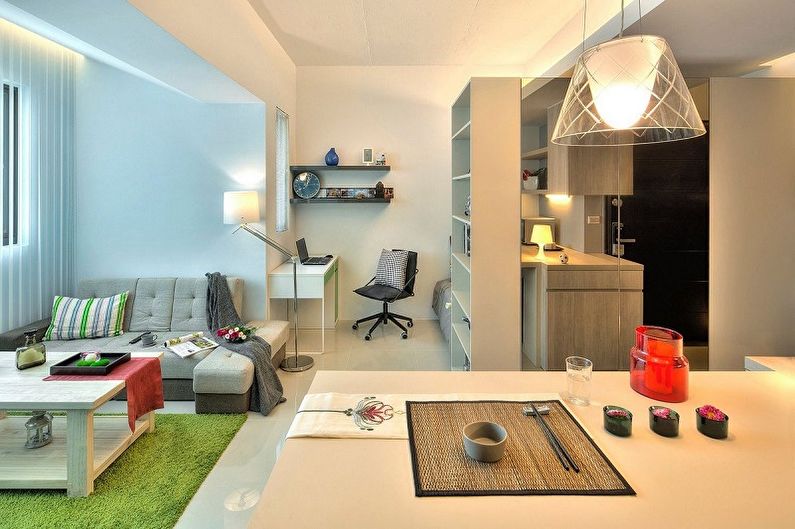 Reabilitarea unui apartament cu o cameră - idei foto