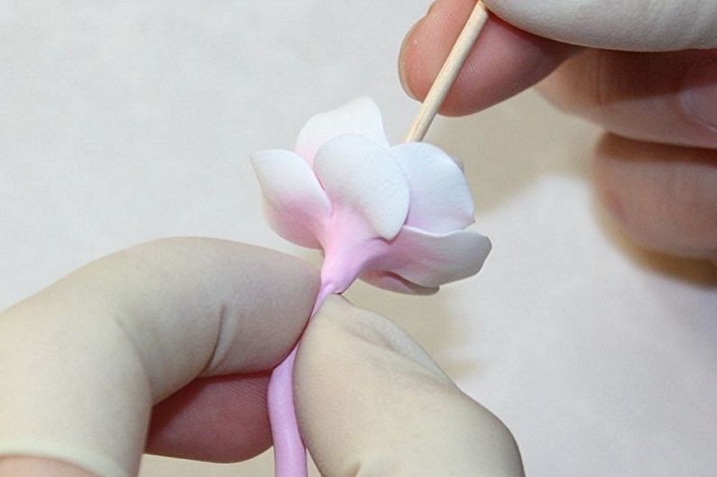 DIY porcelánové remeslá pre začiatočníkov - kvety Sakura