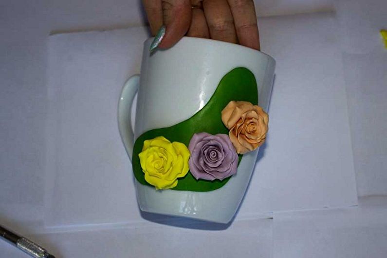 Artesanato de porcelana DIY para iniciantes - copo decorativo