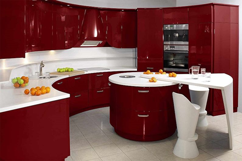 Welke kleuren passen bij rood - Kitchen Design