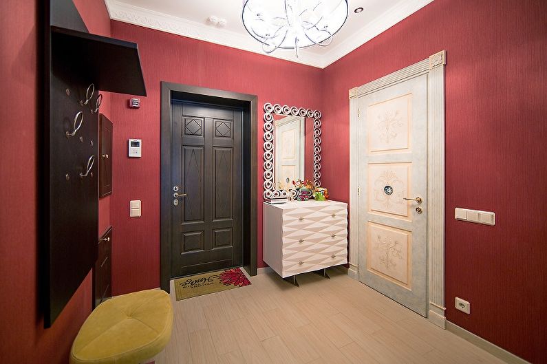 Quelles sont les couleurs assorties au rouge - Hallway Design