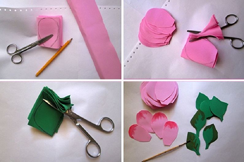 DIY rose de foamiran - Rose de pétales individuels