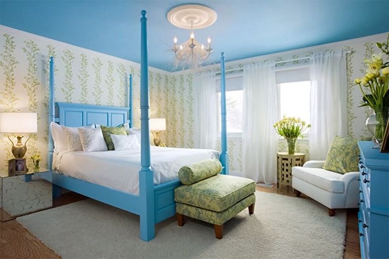 What colors does blue combine with - Bedroom Design