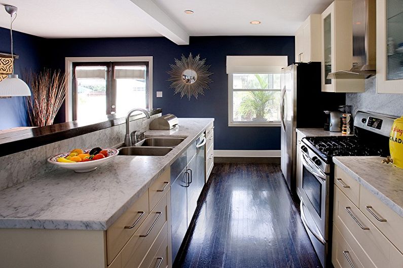 What colors matches blue - Kitchen Design