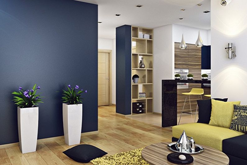 Que cores combinam com o azul - Hallway Design