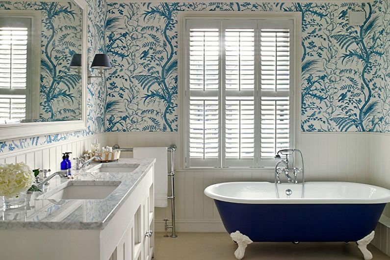 What colors does blue combine with - Bathroom Design