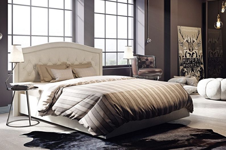 Beds with soft headboard - photo