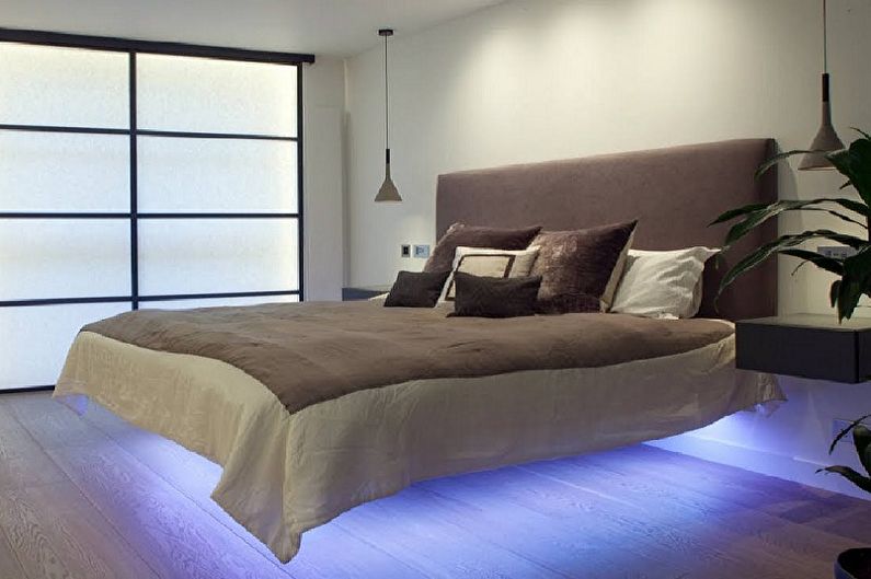 Beds with soft headboard - photo