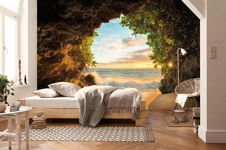 Types of photo wallpaper for the bedroom - Photo wallpaper with effects