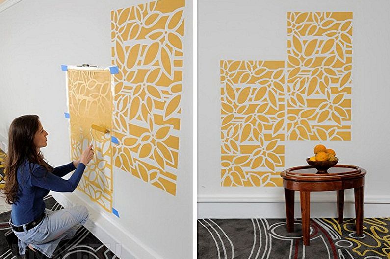 Stencils for walls for painting - How to work with a stencil