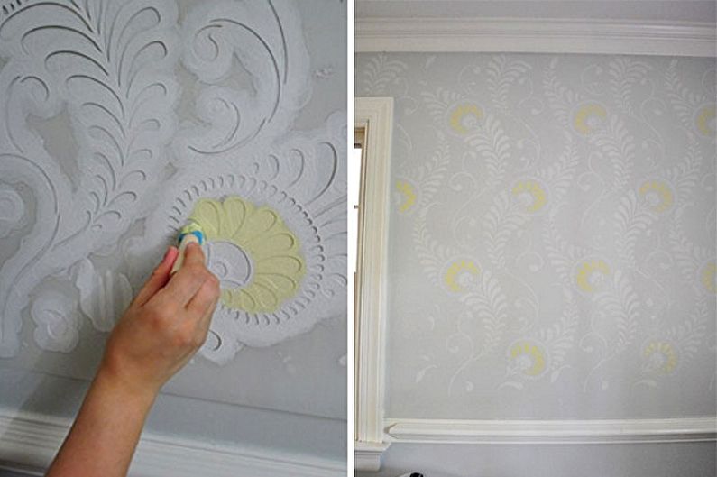 Stencils for walls for painting - How to work with a stencil