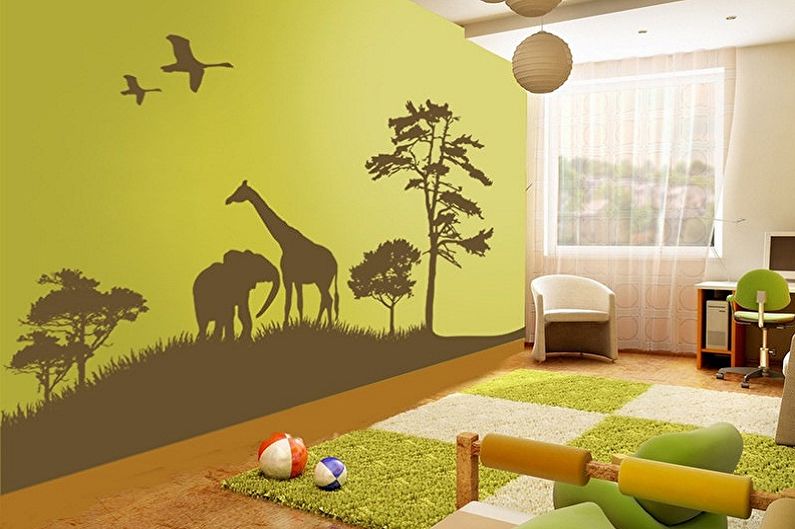 Stencils for walls for painting - photo