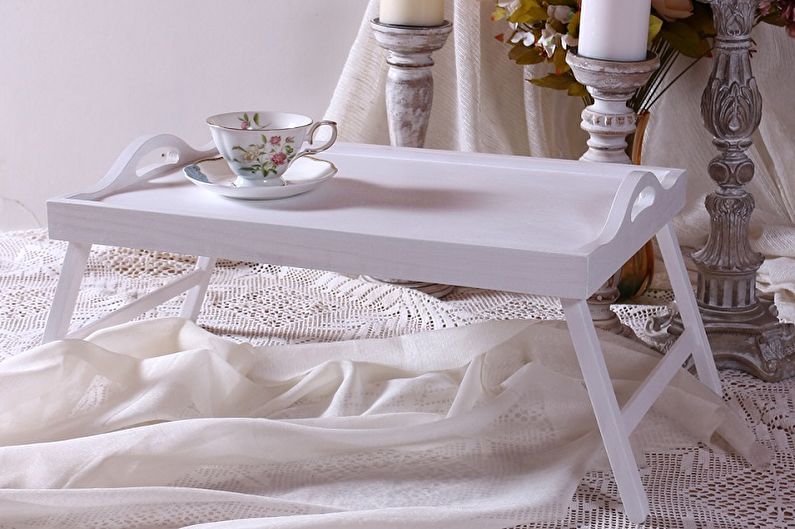 Ontbijttafel op bed (90 foto's): soorten en modellen