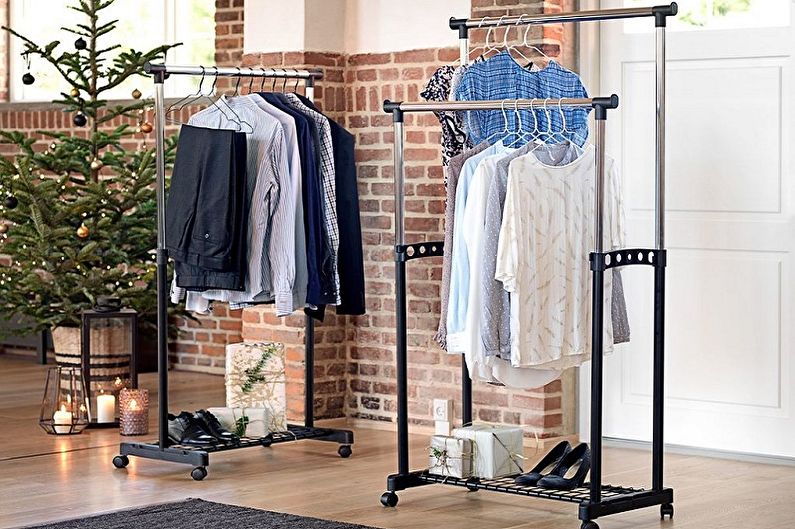 Floor hanger for clothes (75+ photos)