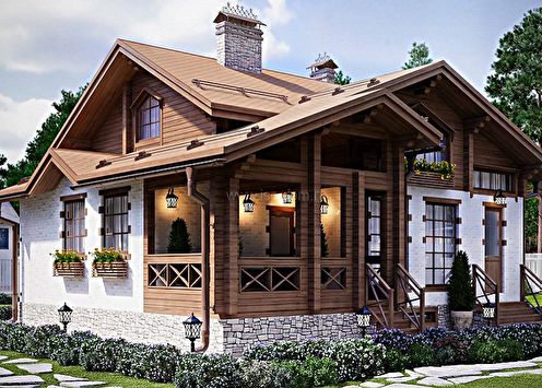 Kuće u stilu chalet (80 fotografija): projekti i ideje