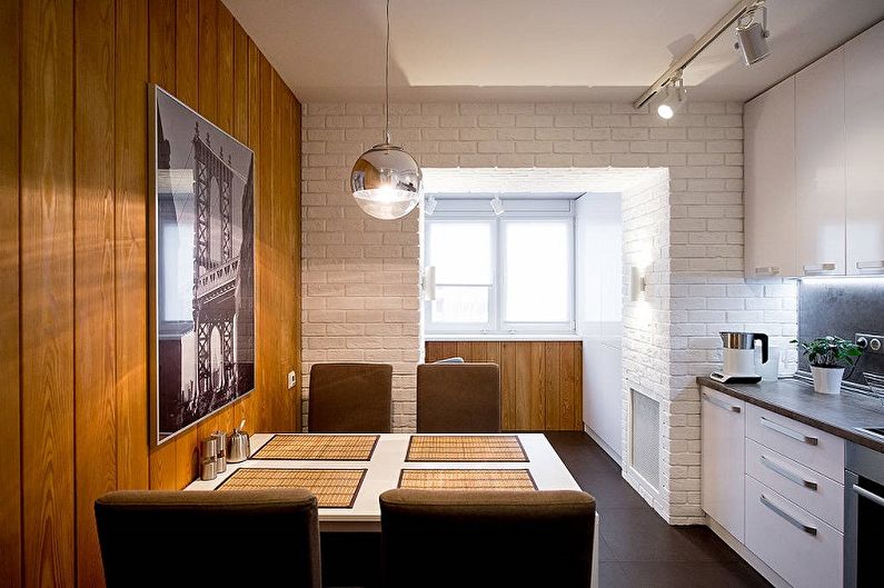 Diseño de interiores de cocina 13 m2. - Foto