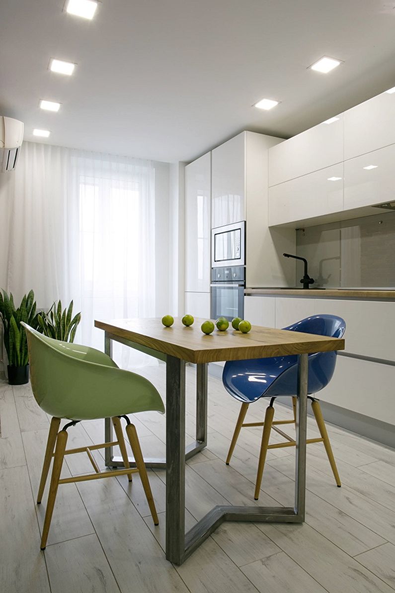 Design de interiores da cozinha 13 m² - Foto