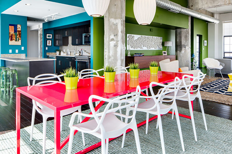 La combinación de colores en el interior de la cocina - Rueda de colores