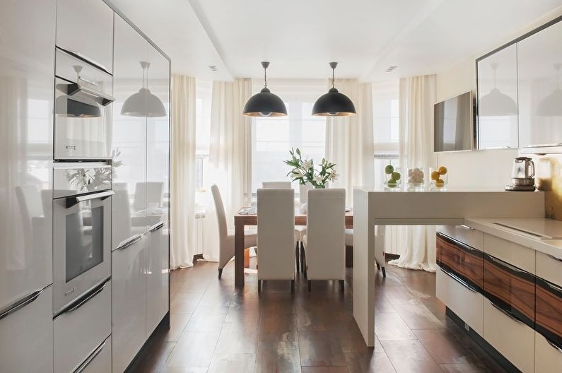 The combination of colors in the interior of the kitchen - Neutral combinations